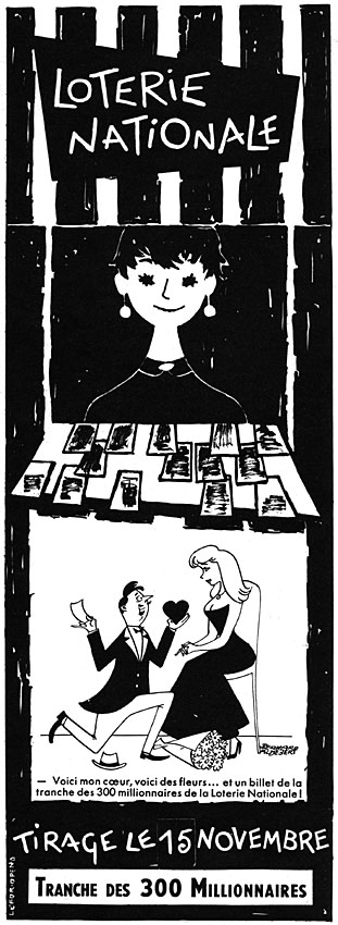 Publicit� Loterie Nationale 1957