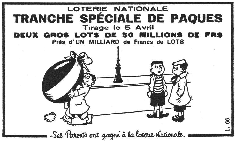 Publicit� Loterie Nationale 1950