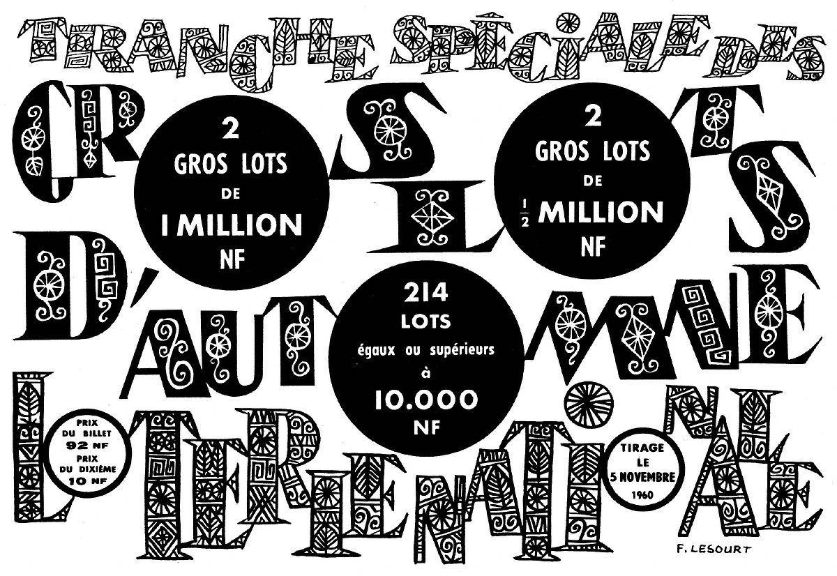 Marque Loterie Nationale 1960