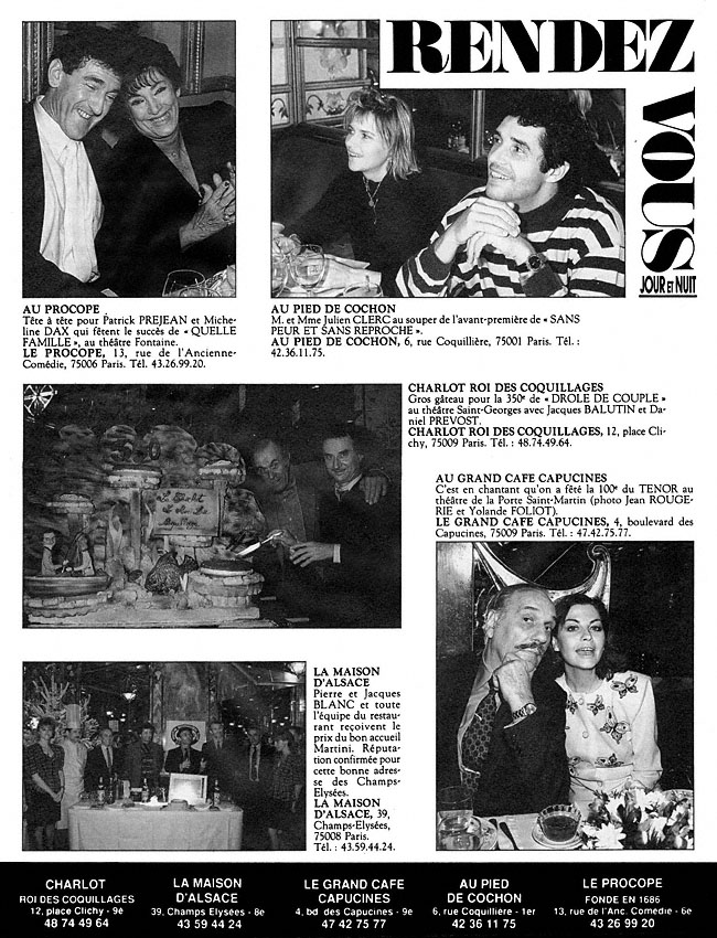 Publicit� Rendez Vous 1989