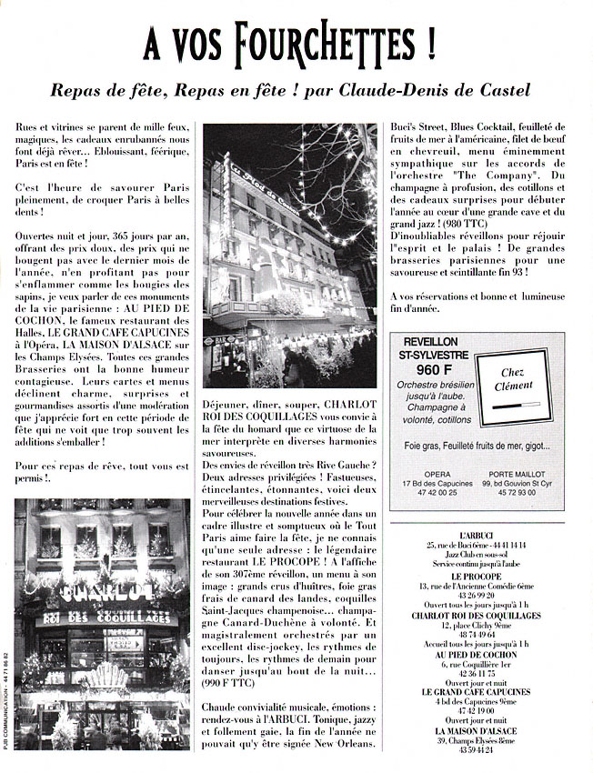 Publicit� Rendez Vous 1993