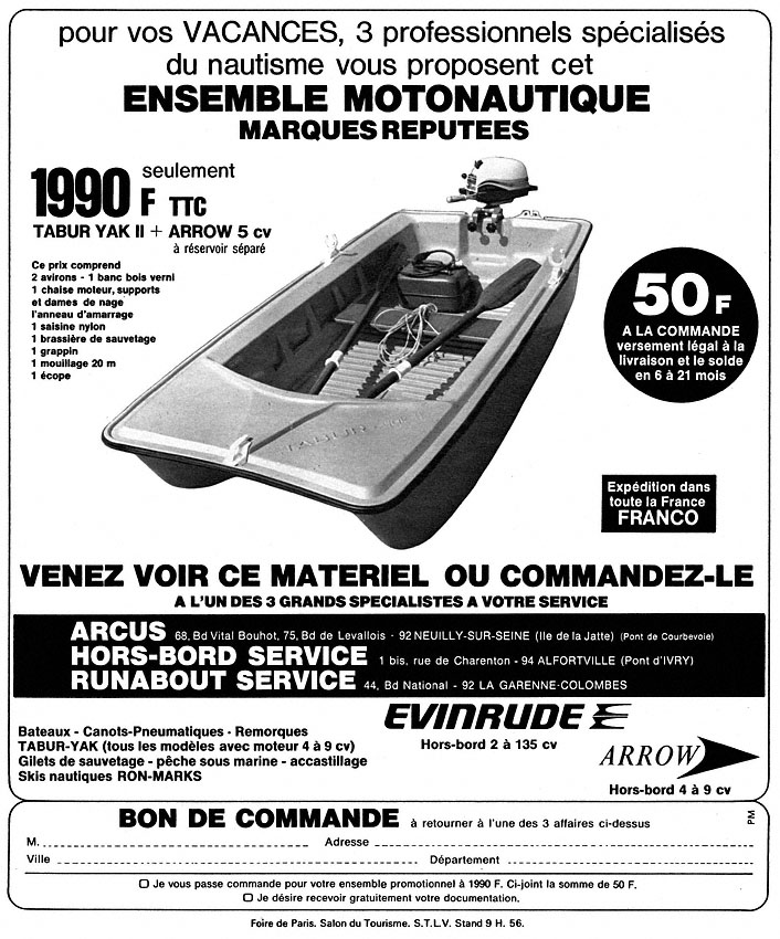 Publicit� Divers 1973