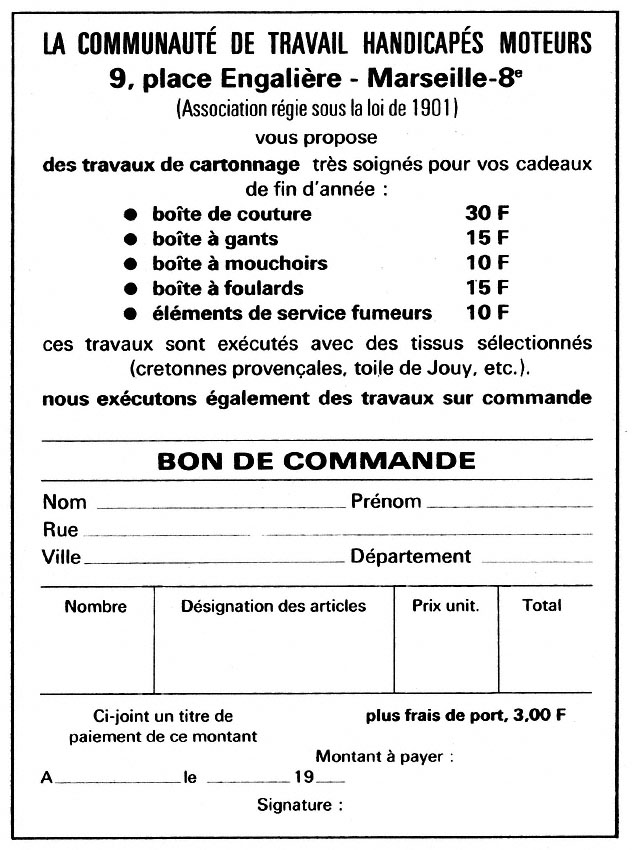 Publicit� Divers 1968