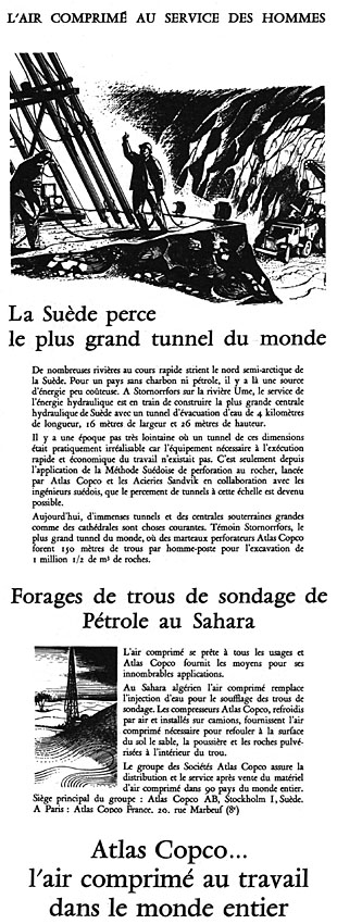 Publicit� Divers 1957