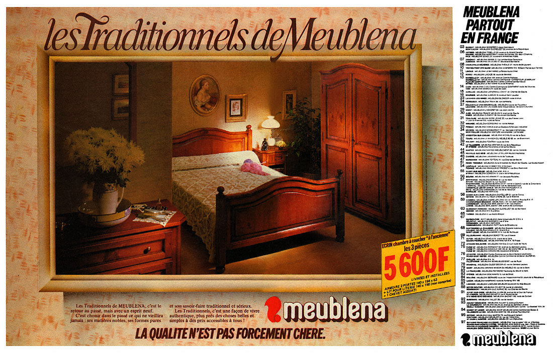 Publicit� Meublena 1979