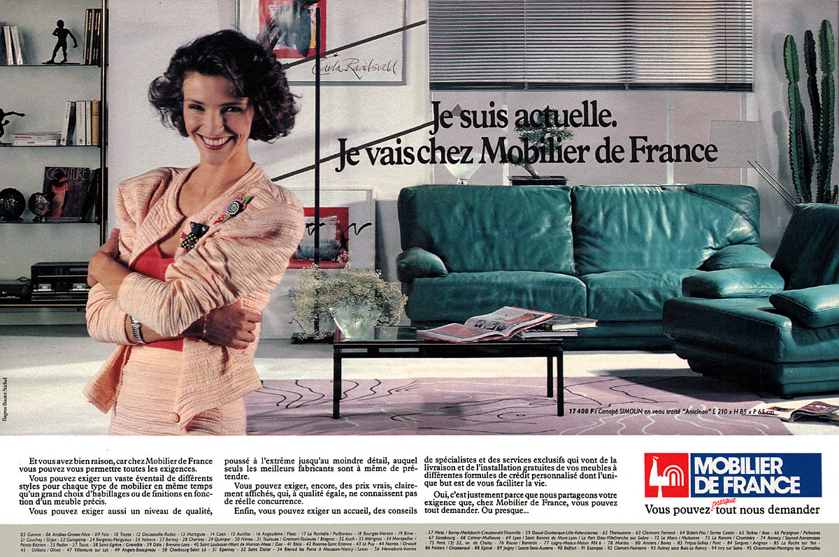 Publicit� Mobilier de France 1988