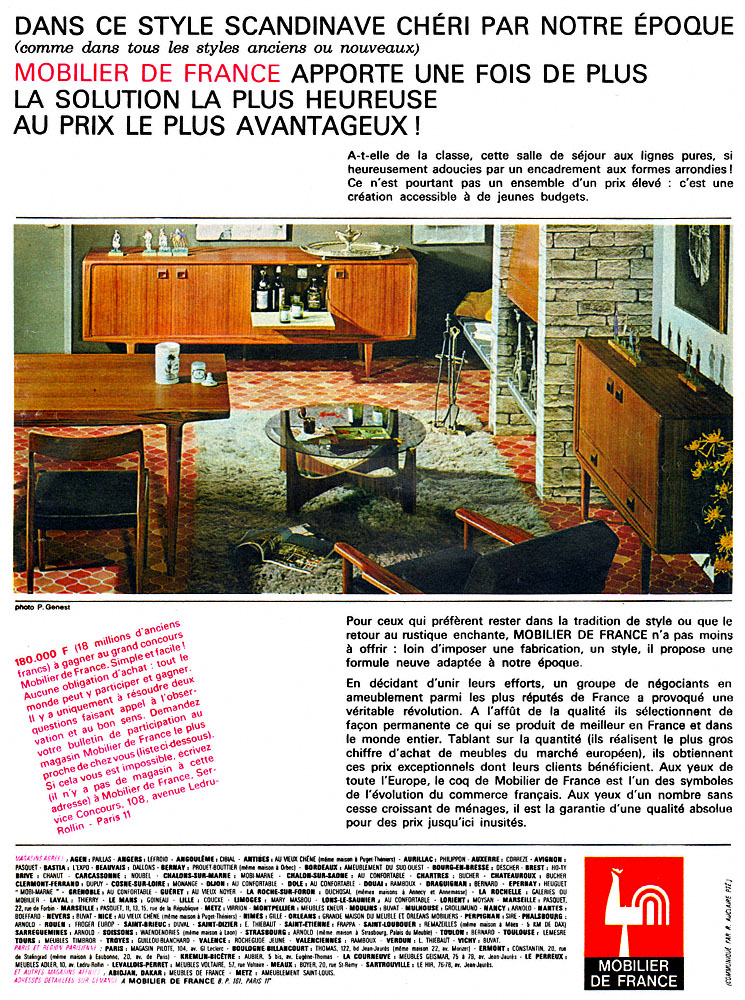 Marque Mobilier de France 1965