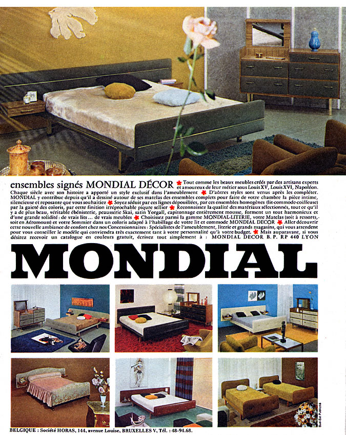 Publicit� Mondial Decor 1965