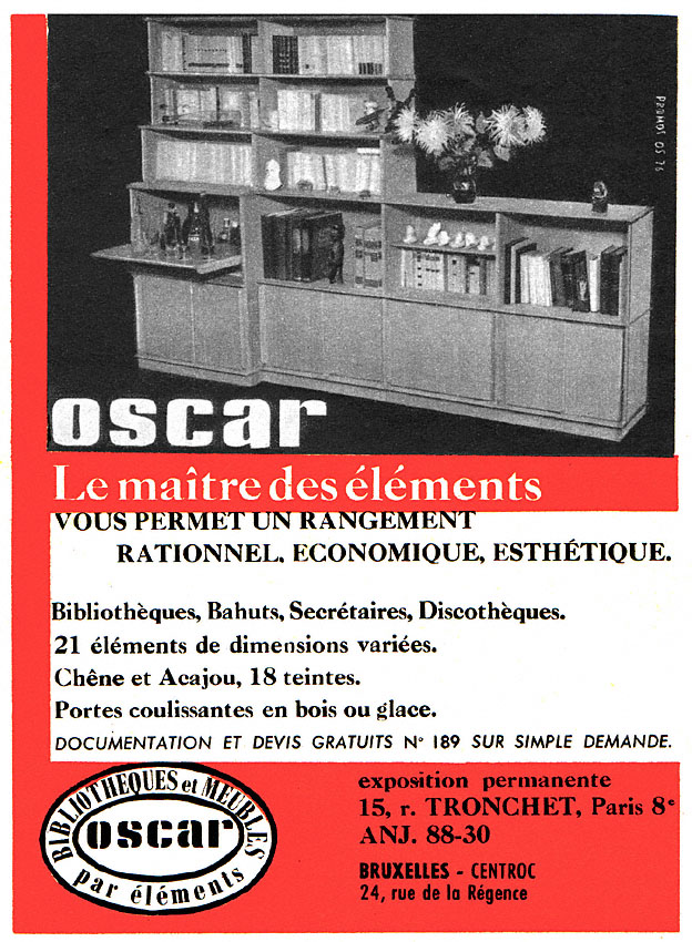 Publicit� Oscar 1956