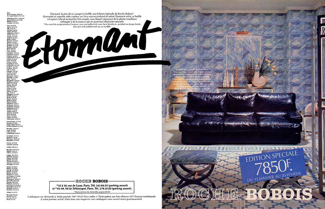 Marque Roche & Bobois 1982