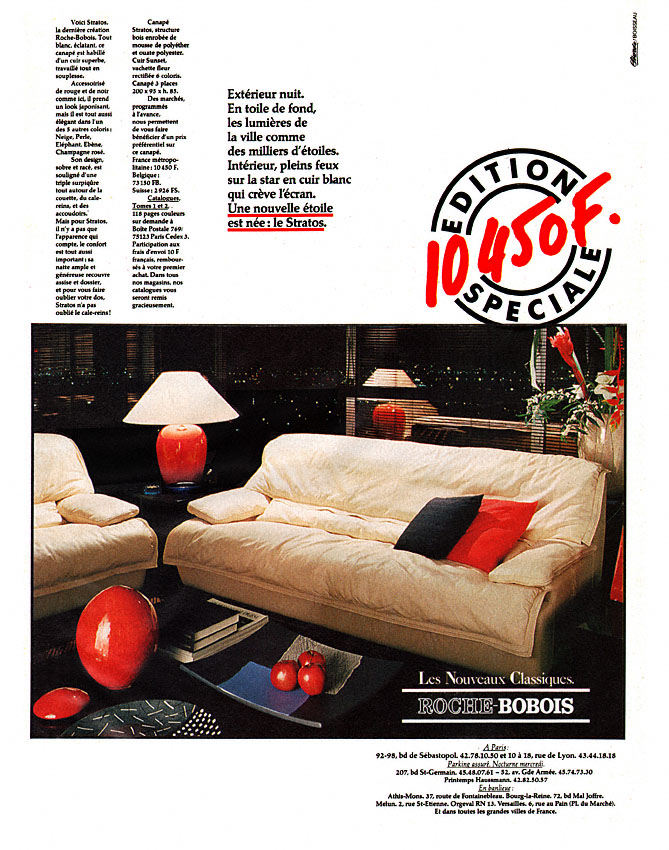 Marque Roche & Bobois 1986