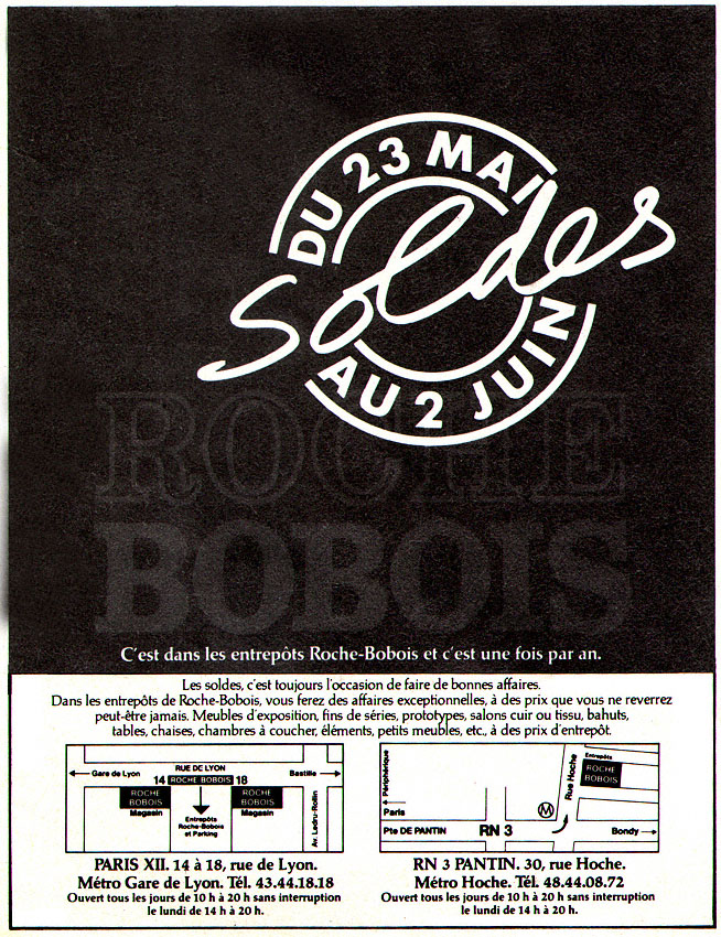 Marque Roche & Bobois 1986