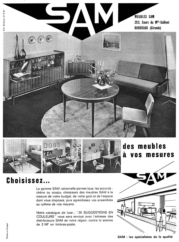 Publicit� Sam 1962