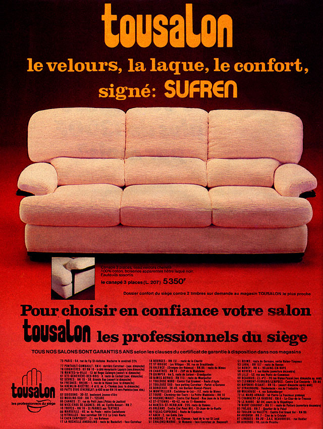 Publicit� Tousalon 1980