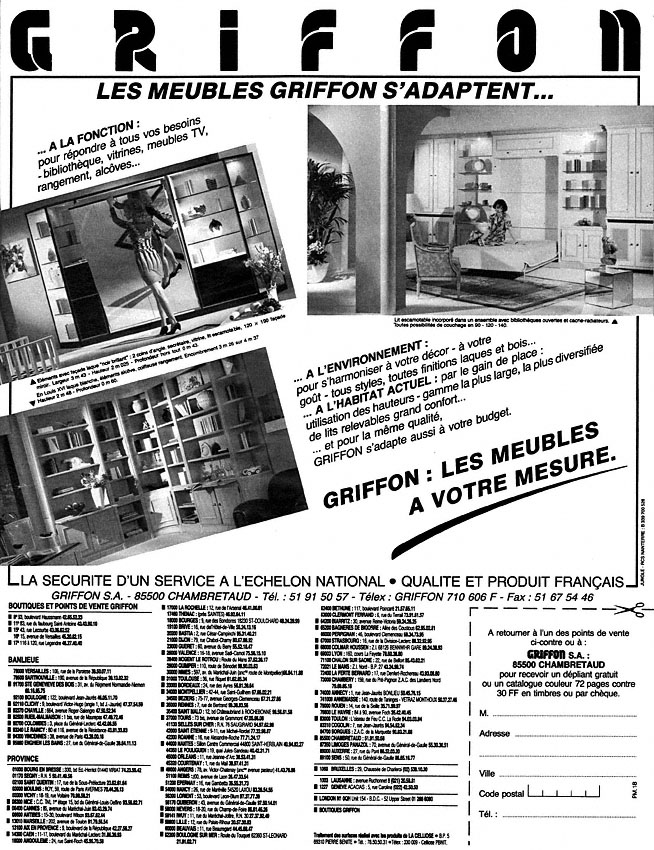 Publicit� Divers 1989