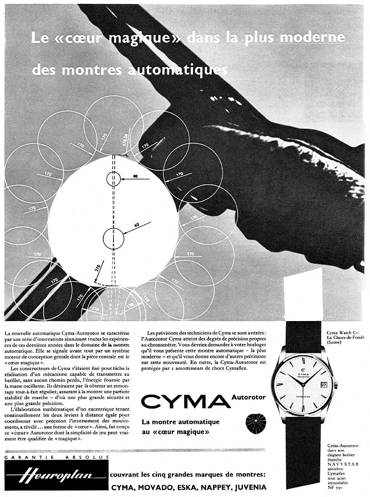 Publicit� Cyma 1960