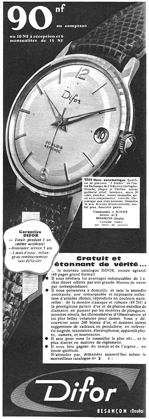 Publicit� Difor 1961