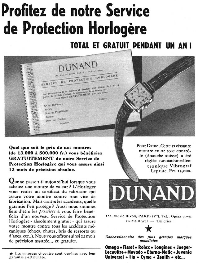 Marque Dunand 1952