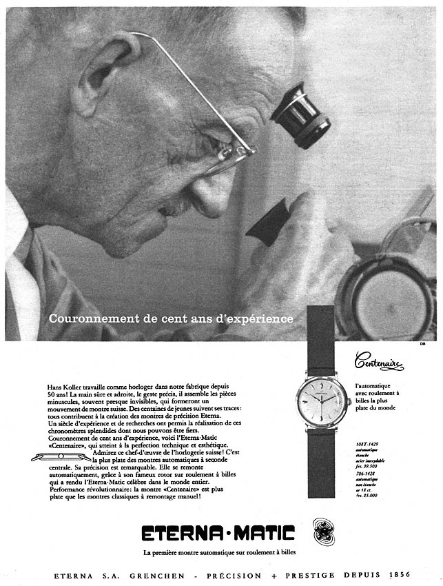 Publicit� Eterna 1956