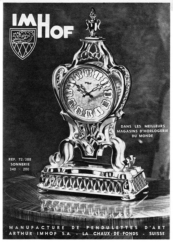 Publicit� Imhof 1959