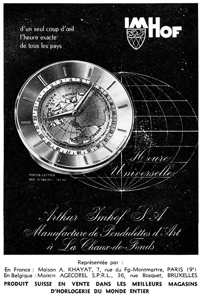 Publicit� Imhof 1960