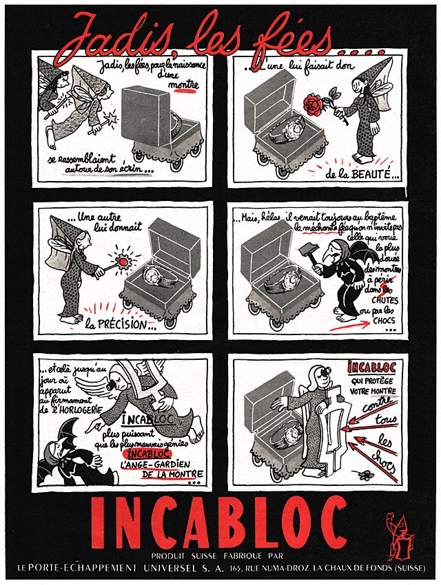 Publicit� Incabloc 1954