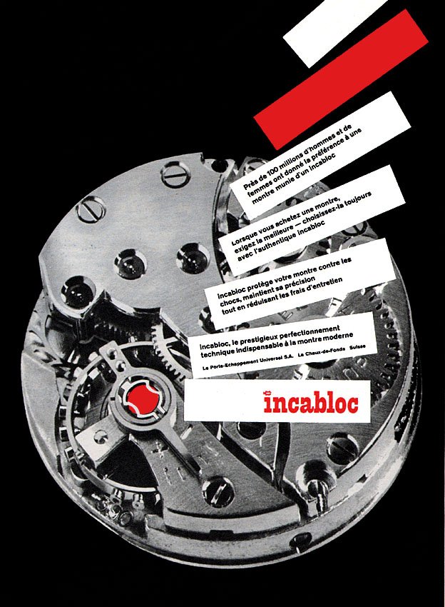 Publicit� Incabloc 1958