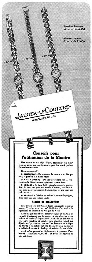 Marque Jaeger 1952