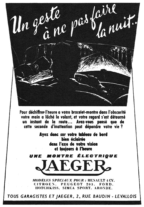 Publicit� Jaeger 1953