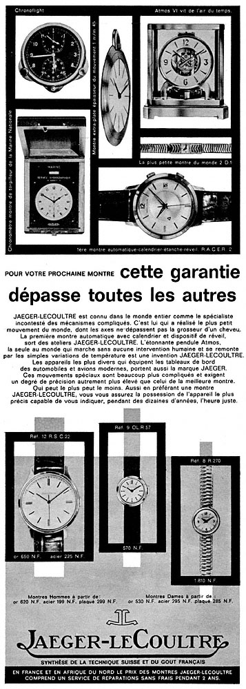 Publicit� Jaeger 1960