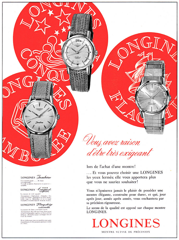 Publicit� Longines 1960