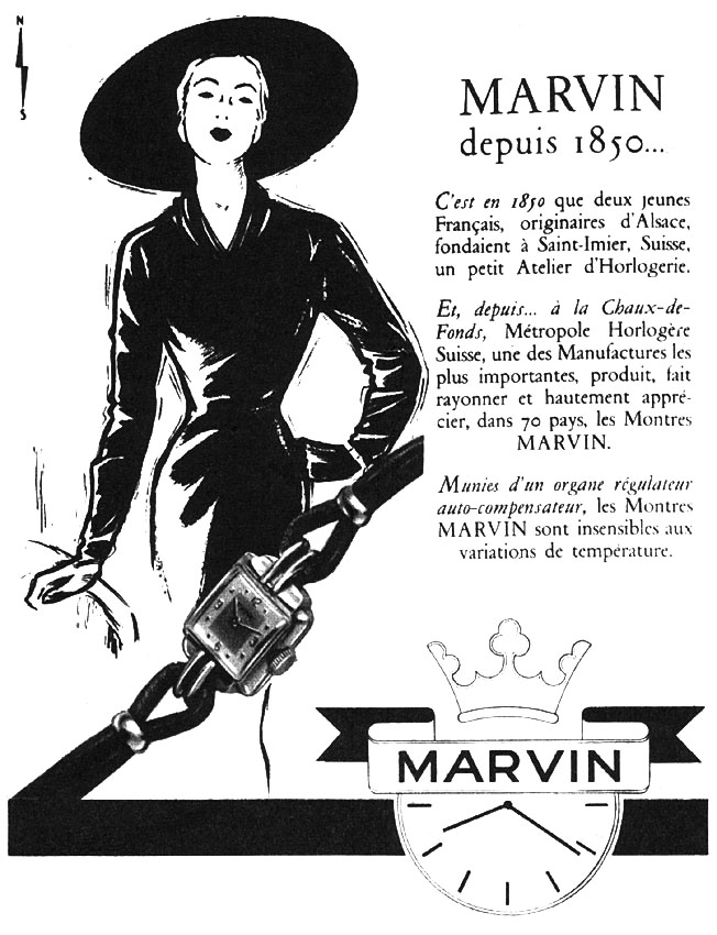 Publicit� Marvin 1950