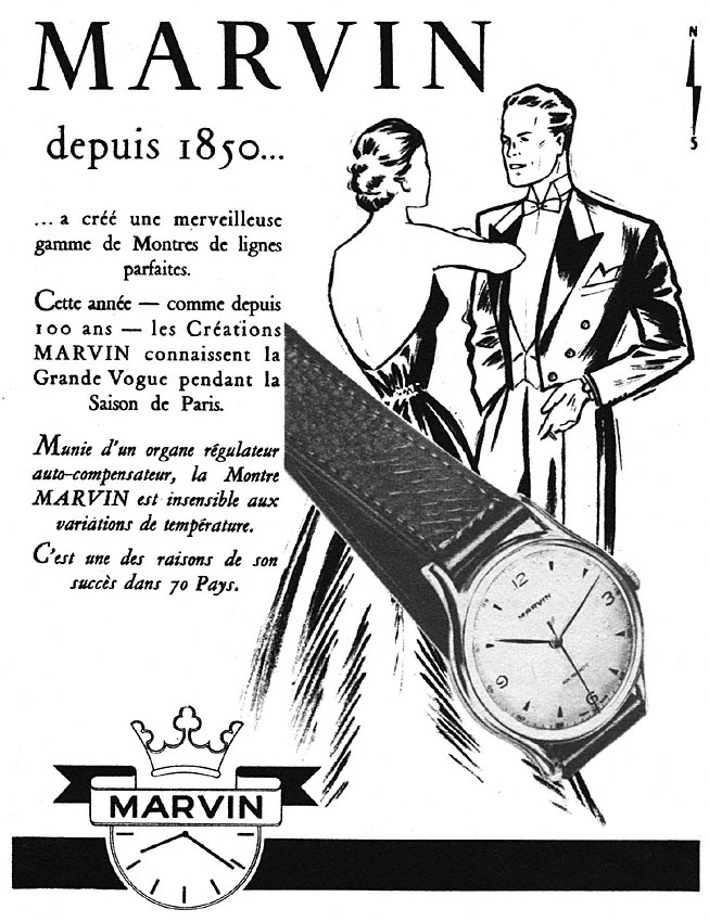 Publicit� Marvin 1950