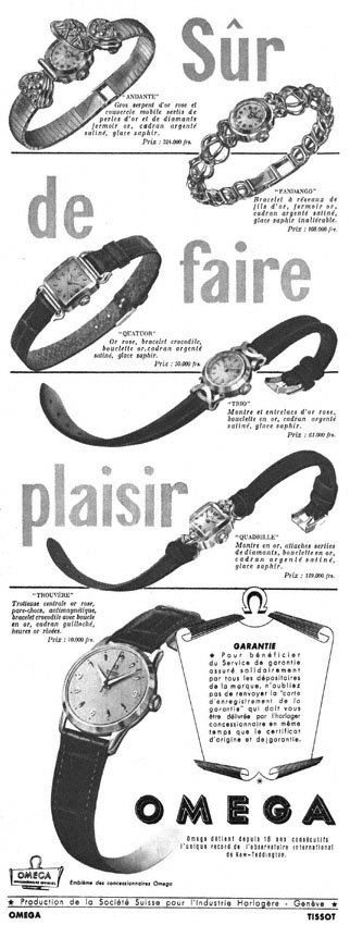 Publicit� Omega 1951