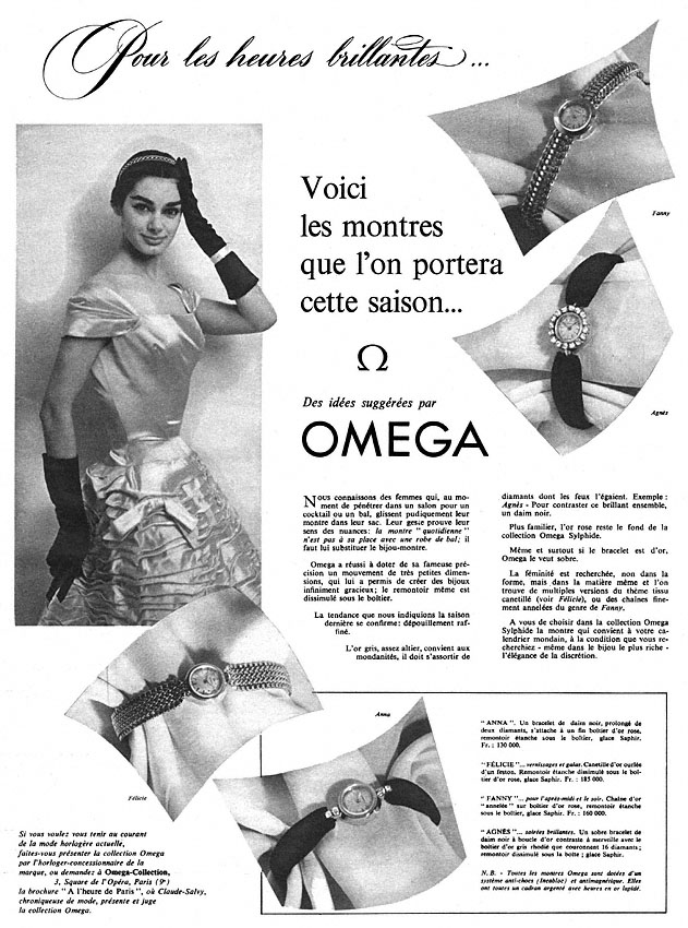 Publicit� Omega 1956