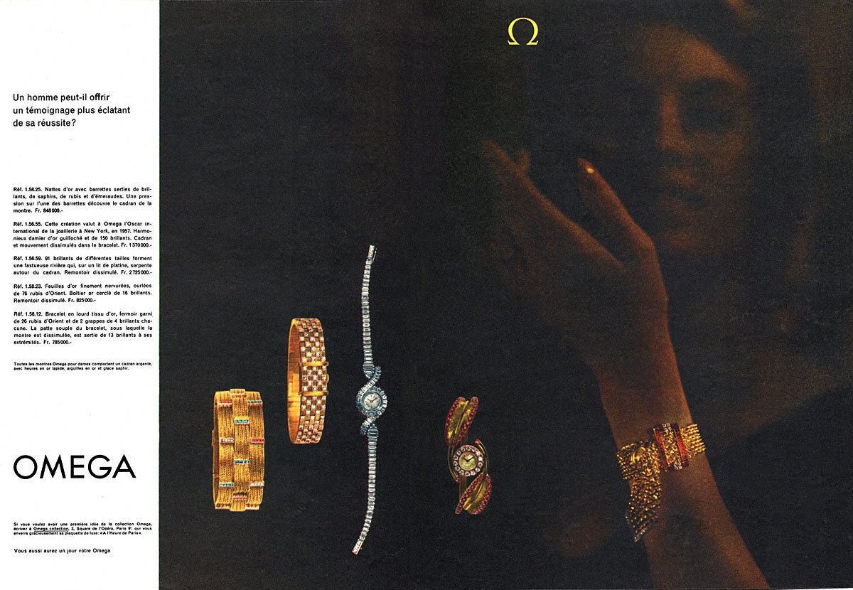 Publicit� Omega 1958
