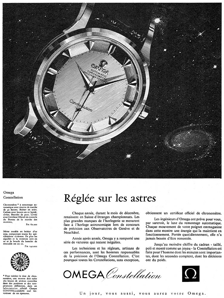 Publicit� Omega 1959