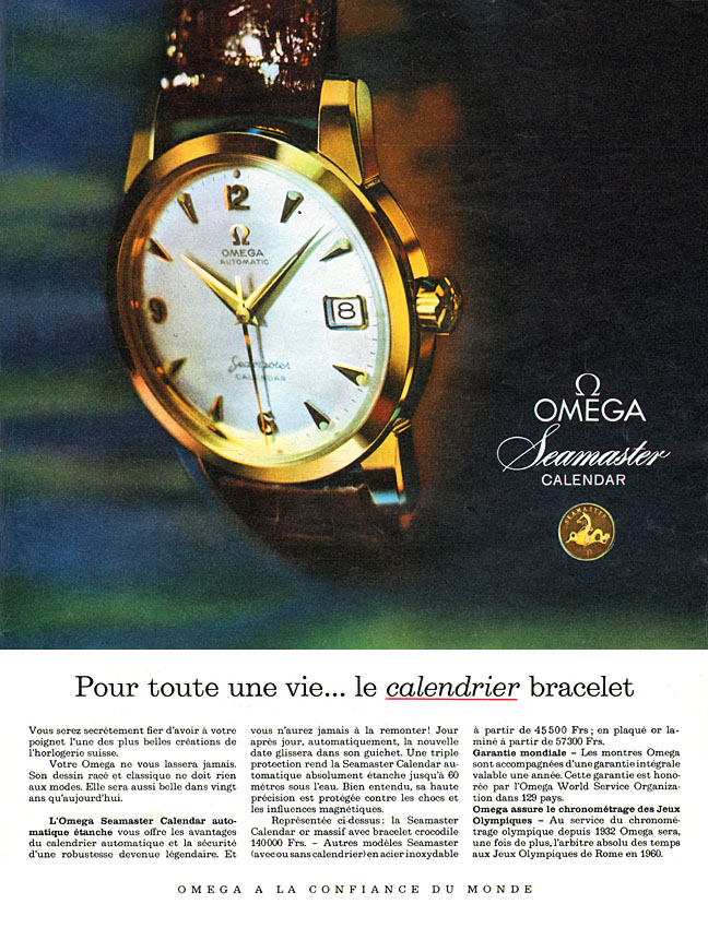 Publicit� Omega 1959