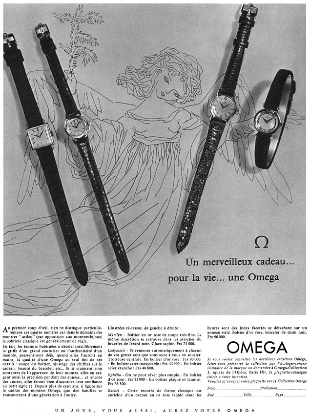 Publicit� Omega 1959
