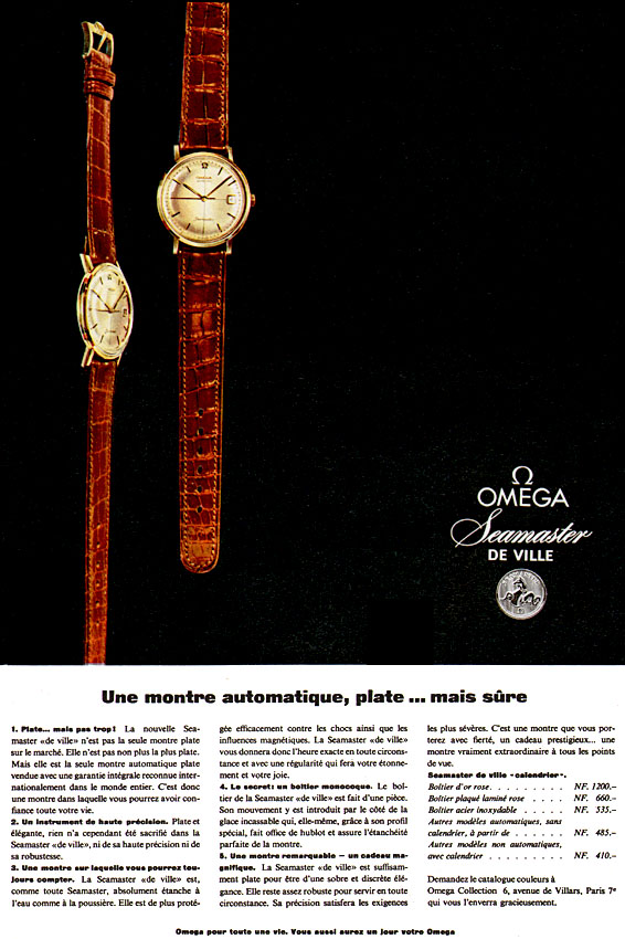 Publicit� Omega 1960