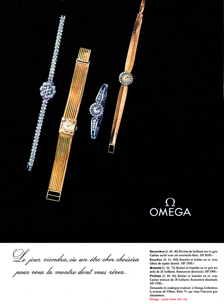 Publicit� Omega 1960