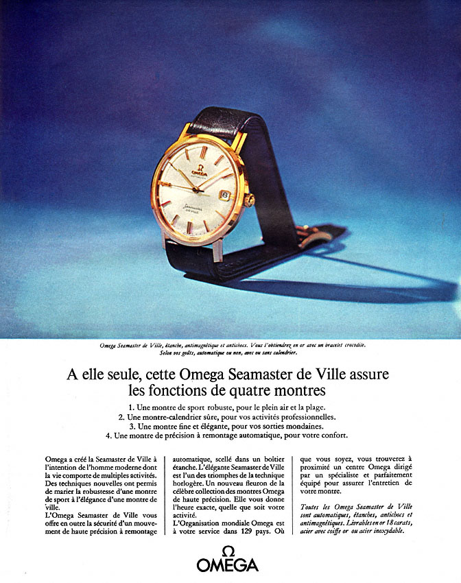 Publicit� Omega 1964