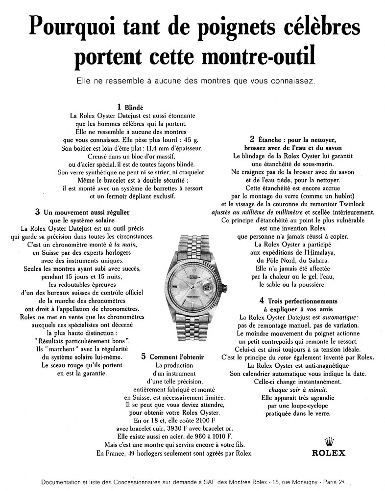 Marque Rolex 1965