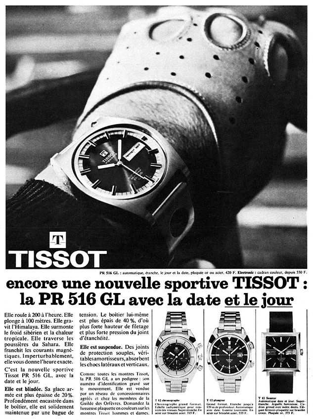 Publicit� Tissot 1969