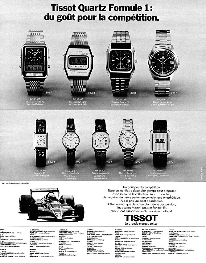 Publicit� Tissot 1979