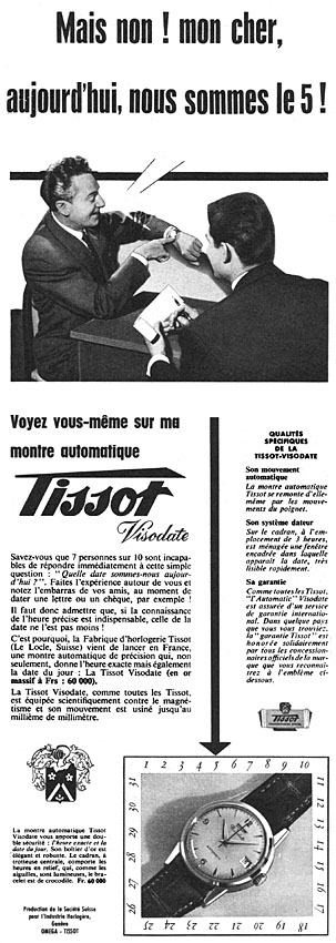 Publicit� Tissot 1956