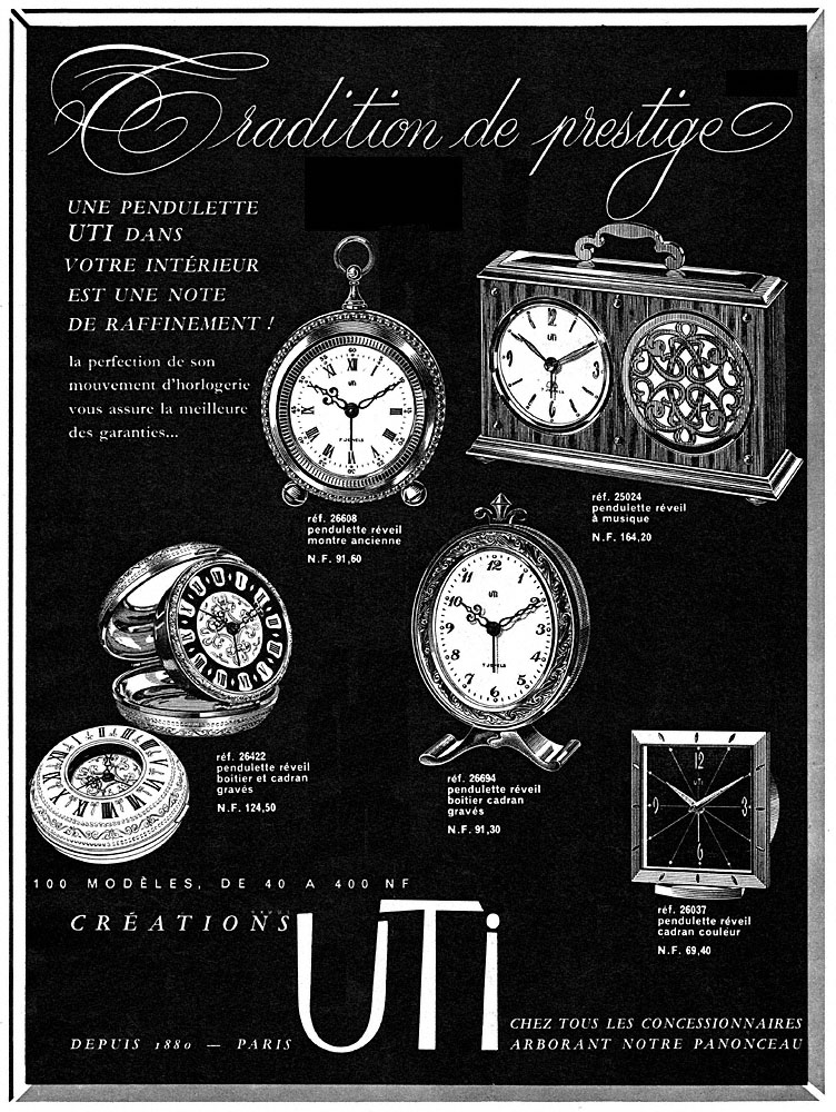 Publicit� Uti 1960