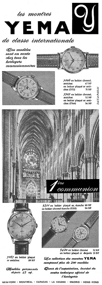 Publicit� Yema 1960