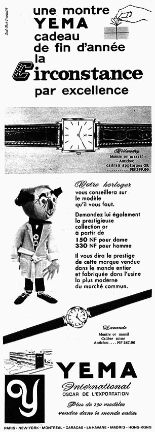 Publicit� Yema 1961