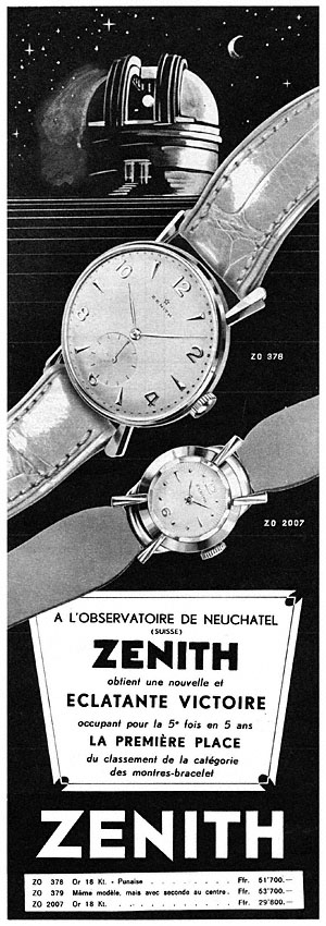Publicit� Zenith 1955